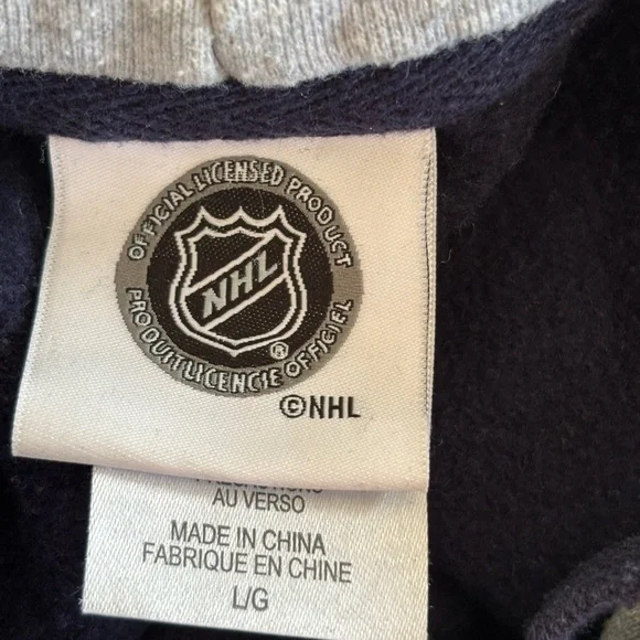 NHL Toronto Maple Leafs Hoodie Sweatshirt Blue White Size Large - Picture 4 of 5